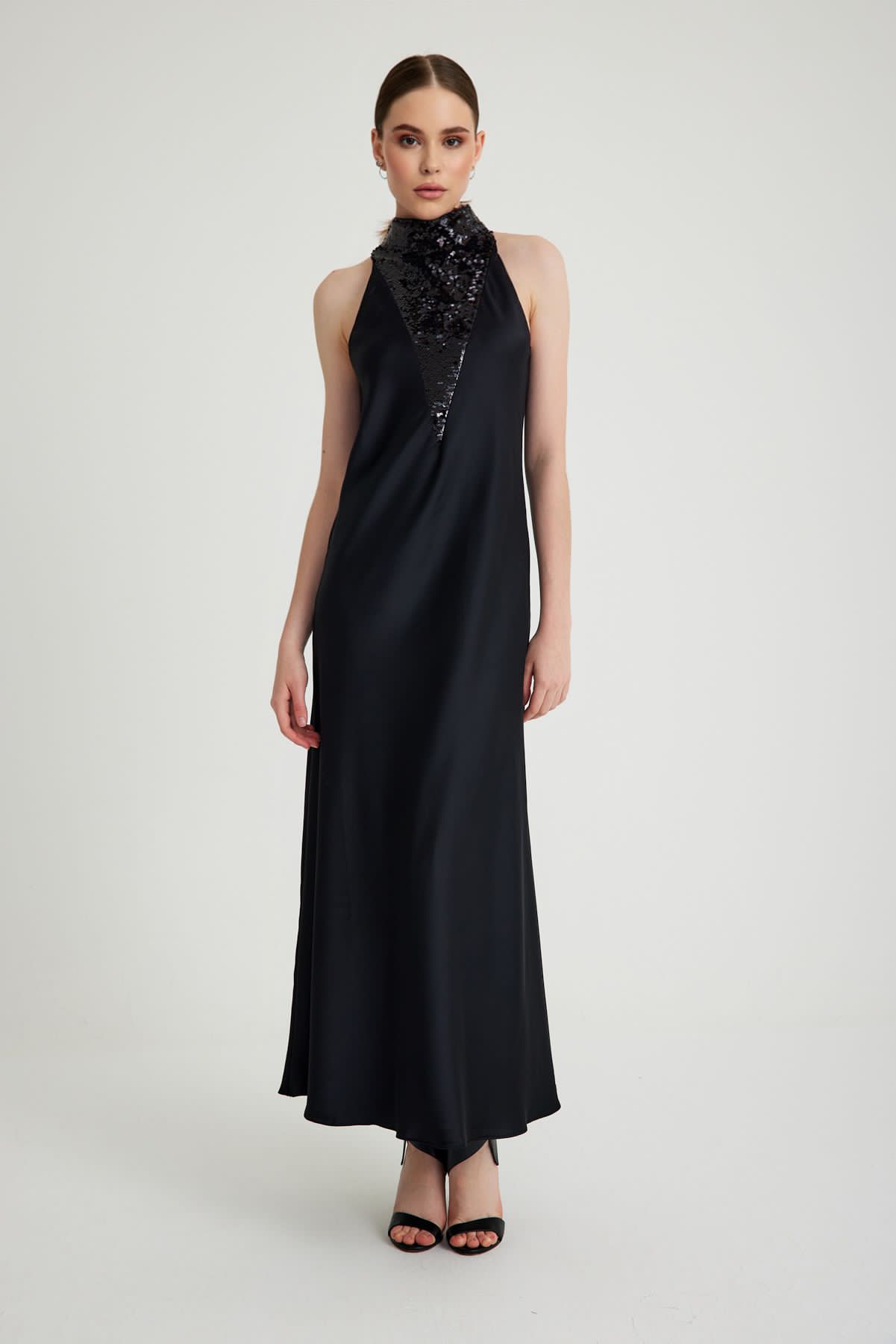 SWAN DRESS BLACK